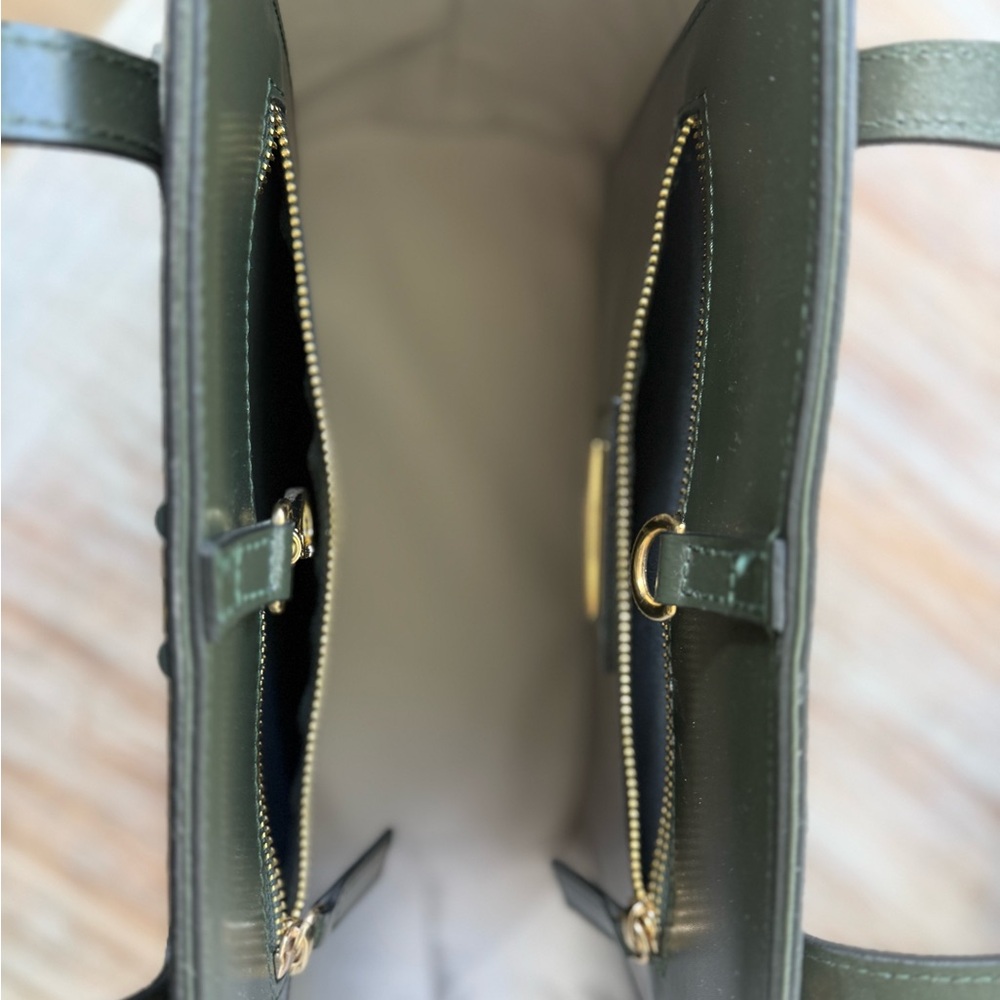 Valentino By Mario Valentino Green and Gold Tote - Picture 2 of 6